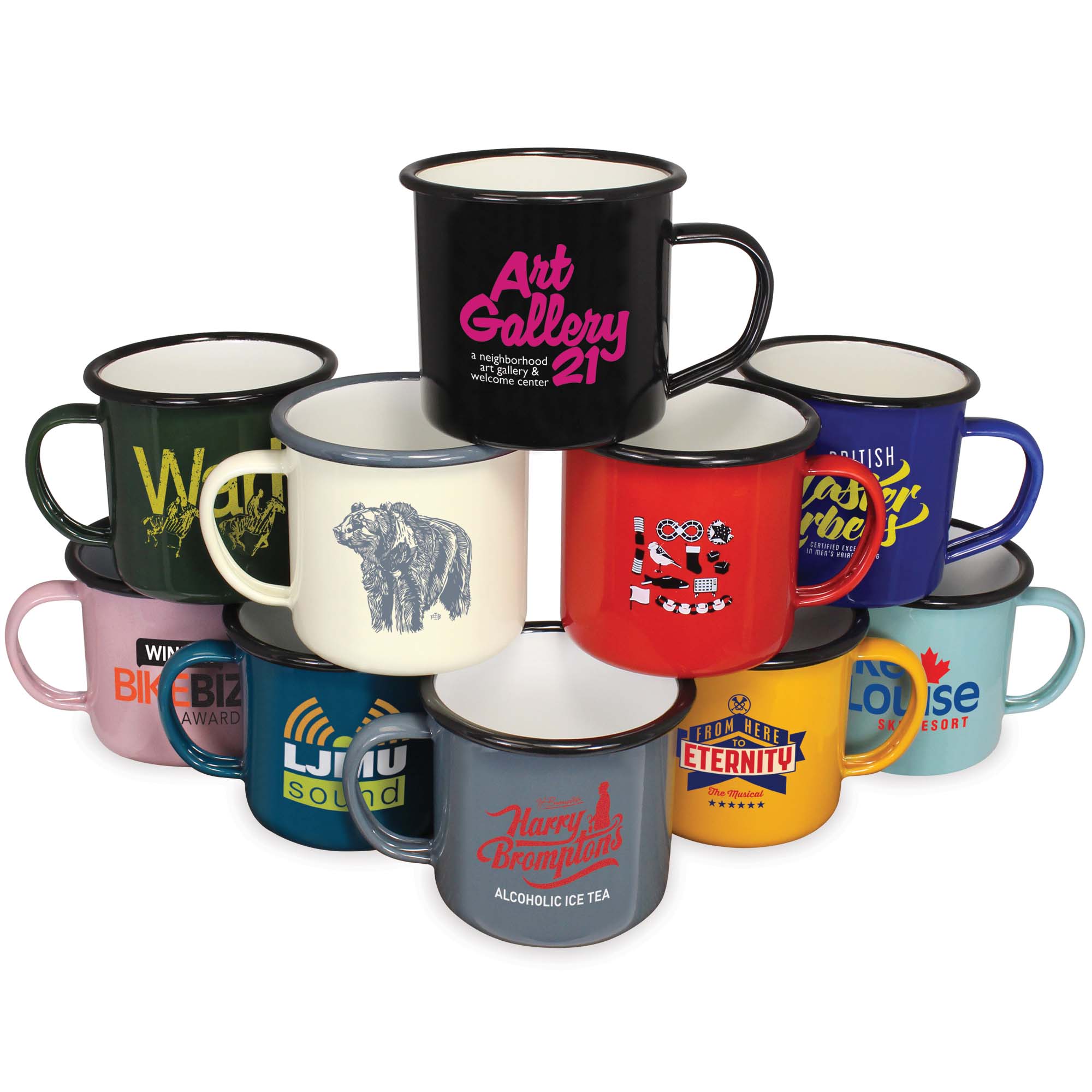 MUG EMAILLÉ COULEUR MUG PUBLICITAIRE VINTAGE 285ml Objets
