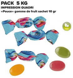 PACK 5KG PETITE QUANTITÉ BONBONS PAPILLOTES AUX FRUITS Bonbon Publicitaire Objets Pub Express®
