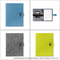 objet publicitaire carnet en feutre